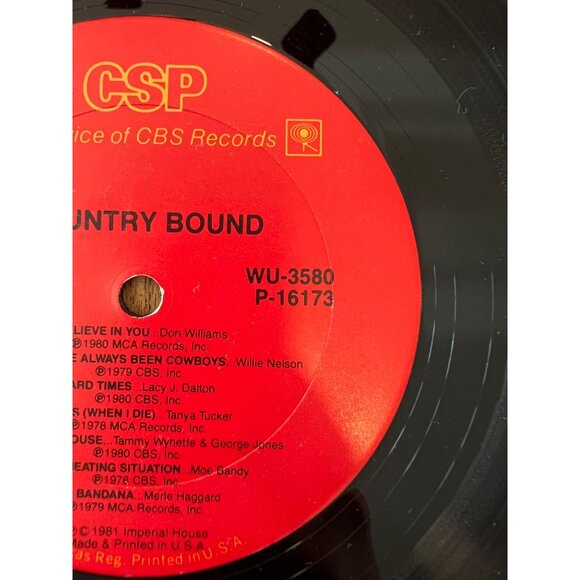 14 Of Countrys Best Country Bound Vinyl Record Album CSP WU-3580 - Picture 3 of 5